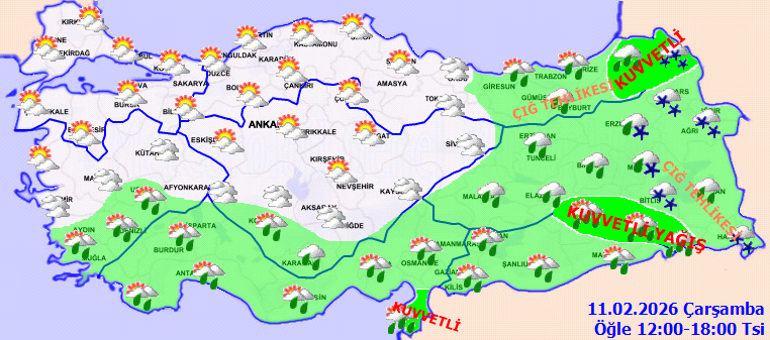 SON DAKİKA HAVA DURUMU TAHMİNLERİ İL İL | Bugün (11 Şubat) hava nasıl olacak İstanbulda kar yağacak mı Meteorolojiden Ankara ve birçok ile uyarı: Kar yağışı geri geliyor