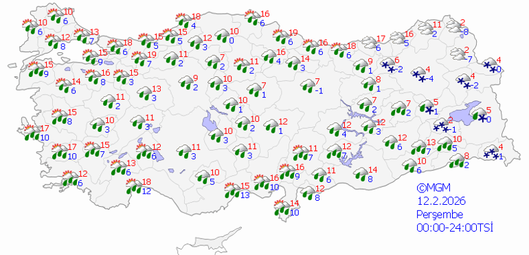 SON DAKİKA KAR VE YAĞMUR UYARISI | Bugün (12 Şubat) hava nasıl olacak Perşembe günü İstanbulda kar var mı Meteoroloji hava durumu tahminleri il il yayınlandı