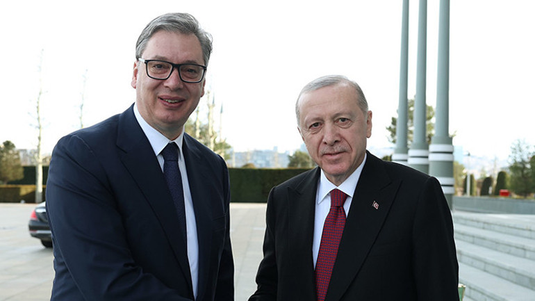 Cumhurbaşkanı Erdoğan, Sırp mevkidaşı ile bir araya geldi