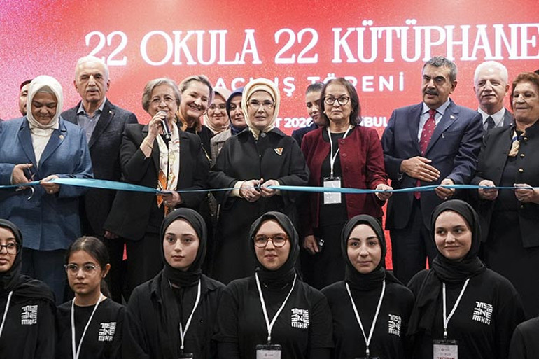 Emine Erdoğan, TOGEMDERin 22 Okula 22 Kütüphane projesinin açılış töreninde konuştu