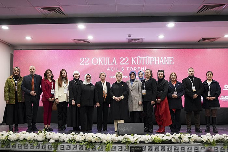 Emine Erdoğan, TOGEMDERin 22 Okula 22 Kütüphane projesinin açılış töreninde konuştu