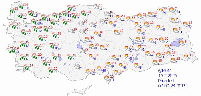 Son dakika hava durumu tahminleri il il 16 Şubat 2026 | Bugün İstanbulda yağmur var mı Yeni haftada hava nasıl olacak Meteoroloji uyardı Soğuk hava ve yağış geri geliyor...