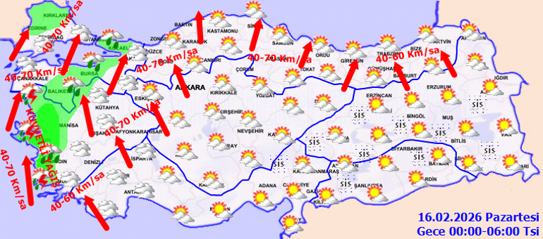 Son dakika hava durumu tahminleri il il 16 Şubat 2026 | Bugün İstanbulda yağmur var mı Yeni haftada hava nasıl olacak Meteoroloji uyardı Soğuk hava ve yağış geri geliyor...
