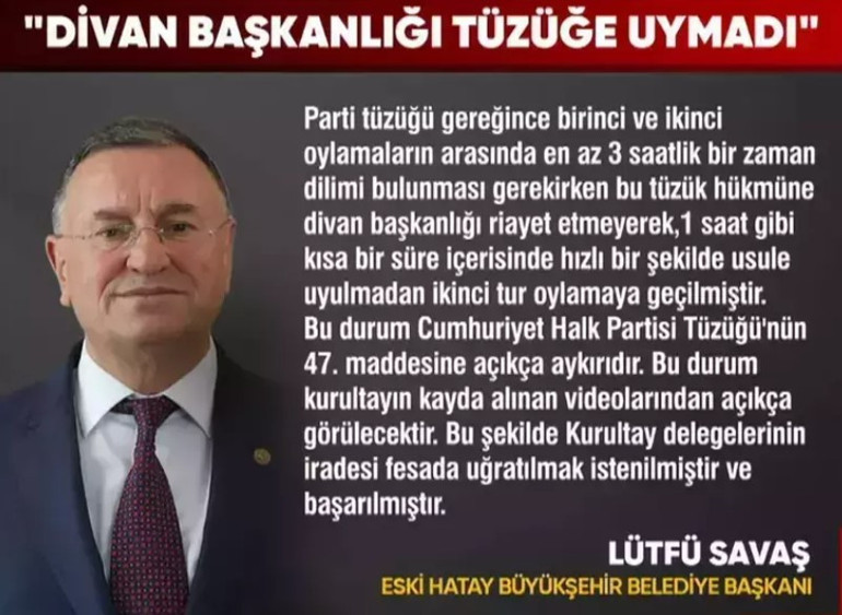 CHP’de kurultay davasında Lütfü Savaş’tan dikkat çeken ifade Detaylara CNN TÜRK ulaştı