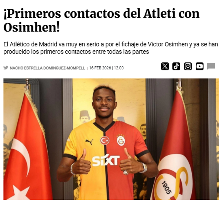 Galatasaray, Osimhen için rekor para istedi Resmi transfer görüşmesi yapıldı