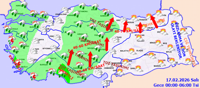 SON DAKİKA HAVA DURUMU TAHMİNLERİ İL İL | Yarın (17 Şubat) hava nasıl olacak Salı günü İstanbulda yağmur var mı Meteorolojiden çok sayıda ile kuvvetli sağanak uyarısı