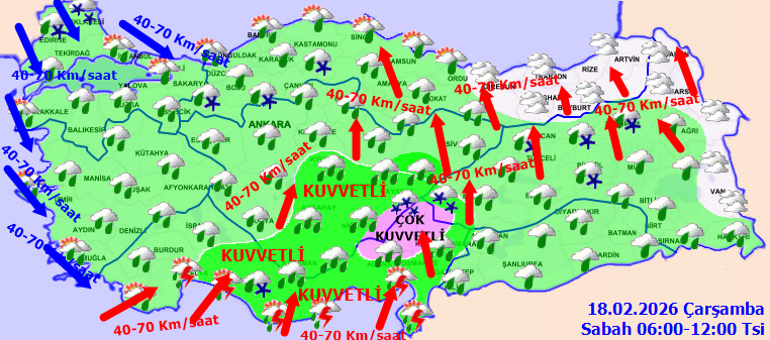 Bugün (18 Şubat) hava nasıl olacak, yağmur yağacak mı Hava durumu tahminleri il il yayınlandı Meteorolojiden kar ve sağanak uyarısı: İstanbul ve birçok ilde etkili olacak...