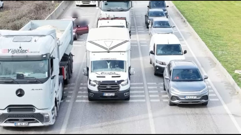 Dron kamerası o anları kayda aldı