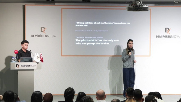 Demirören Medya ve Teknoloji Lisesinde yapay zeka konferansı: Zülal Tannur, teknoloji girişimlerini anlattı