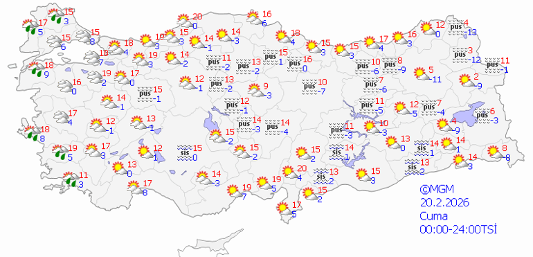 SON DAKİKA BU İLLERE SAĞANAK YAĞIŞ VE KAR UYARISI | Bugün (20 Şubat) hava nasıl olacak İstanbulda kar ve yağmur var mı Meteoroloji hava durumu tahminleri il il yayınlandı