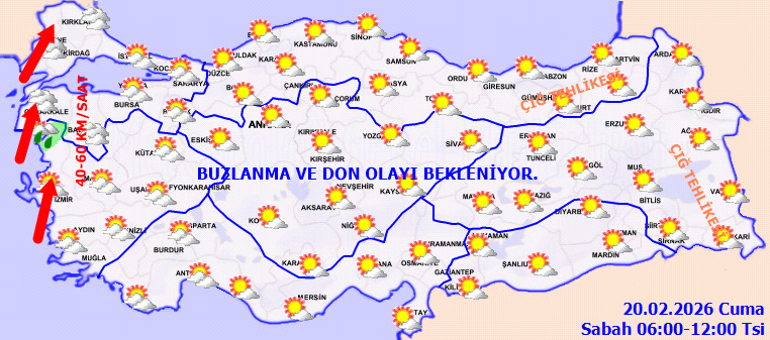 SON DAKİKA BU İLLERE SAĞANAK YAĞIŞ VE KAR UYARISI | Bugün (20 Şubat) hava nasıl olacak İstanbulda kar ve yağmur var mı Meteoroloji hava durumu tahminleri il il yayınlandı