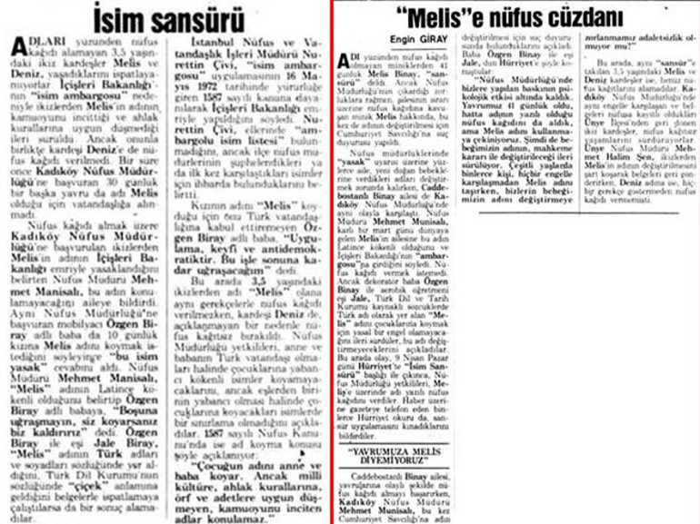  Bir dönem yasaktı, bugün 34 bin kişide var... ‘Melis’ ismini nasıl mahkemede kazandı