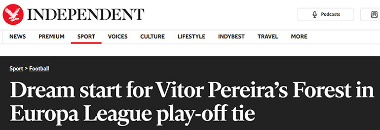 Fenerbahçenin Nottingham Forest yenilgisi İngilterede manşetlerde: Her hafta sizinle oynayabilir miyiz , Fenerbahçe daha ağır bir yenilgiden kurtulduğu için şanslı