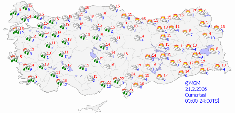 SON DAKİKA HAVA DURUMU TAHMİNLERİ İL İL | Bugün (21 Şubat) hava nasıl olacak Hafta sonu İstanbulda yağmur ve kar var mı Meteoroloji duyurdu: Soğuk hava ve sağanak geri geliyor