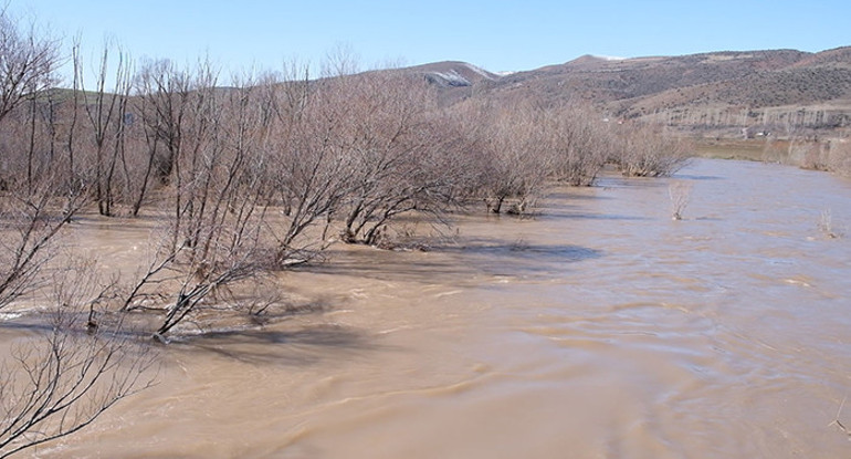 Karların erimesiyle nehir taştı: İlk defa böyle oldu, bu halini görmeye geldim