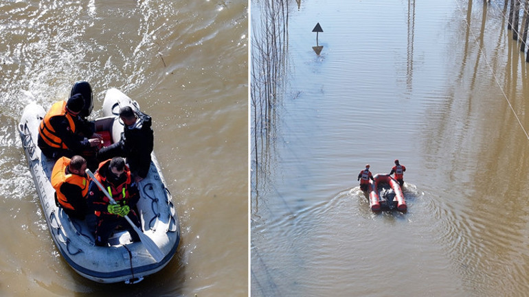 Kırmızı uyarı koduyla izlenen Meriç Nehrinin debisi artıyor Çok sayıda ekip sevk edildi