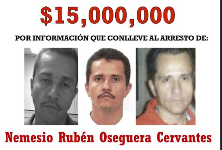 Meksikada kanlı bilanço El Menchonun öldürülmesi sonrası çıkan olaylarda 55 kişi hayatını kaybetti