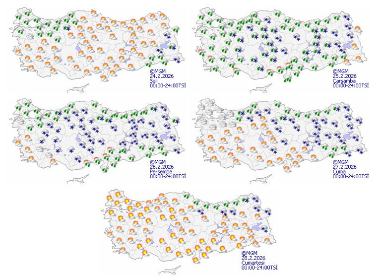  Sağanak ve kar geri geliyor