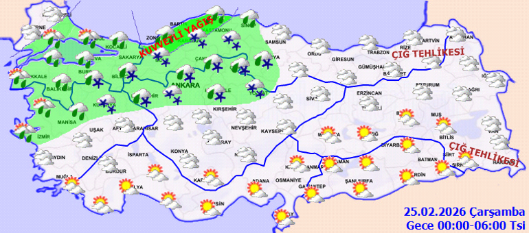 SON DAKİKA HAVA DURUMU TAHMİNLERİ İL İL | Bugün (25 Şubat) hava nasıl olacak İstanbulda yağmur ve kar var mı Meteoroloji Uzmanı kar yağışı için tarih verdi 10 il için sağanak uyarısı...
