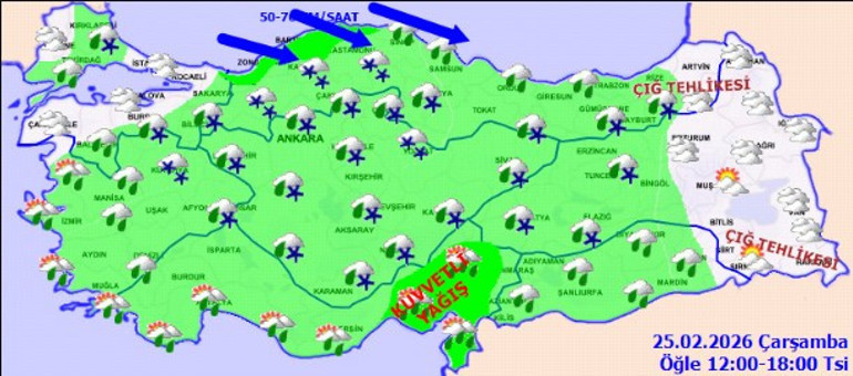  Kar, sağanak ve fırtına...