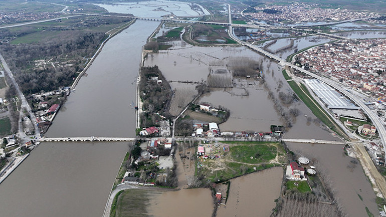 Edirnede taşkınlara neden olmuştu: Tunca ve Meriçte debi düşüşe geçti