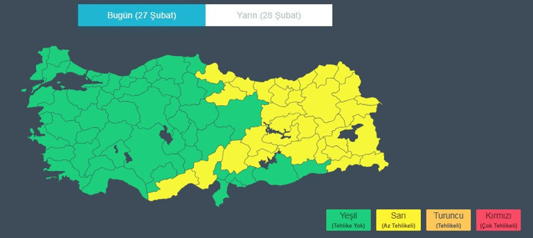 Meteoroloji uyardı: Yoğun kar ve kuvvetli fırtına etkili olacak Valilikler peş peşe duyurdu: İşte okulların tatil edildiği iller
