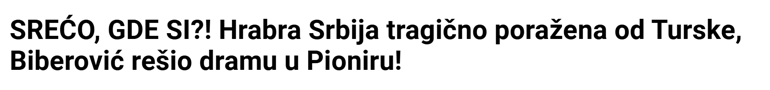 Sırp basınında Tarık Biberovic fırtınası Maçın kahramanı