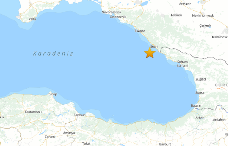 Karadenizde 4.3 büyüklüğünde iki deprem
