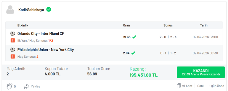Messi frikikten attı, Misli üyesi 195.431TL kazandı…