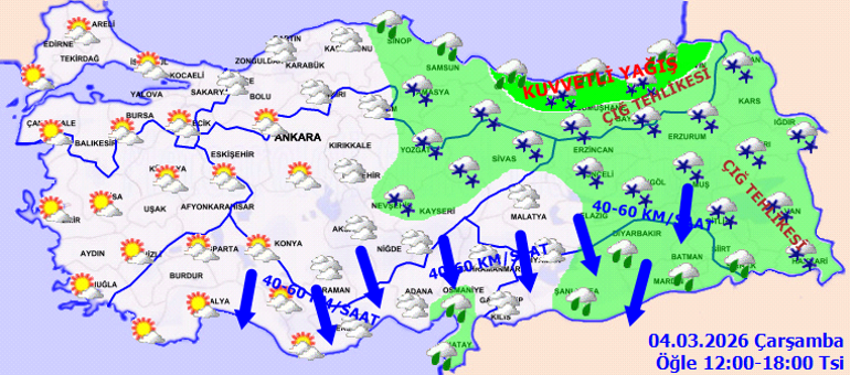 SON DAKİKA HAVA DURUMU TAHMİNLERİ - İL İL SICAKLIK RAPORU | Bugün (4 Mart) hava nasıl olacak İstanbulda yağmur ve kar var mı Meteorolojiden Ordu ve Artvine kuvvetli yağış uyarısı