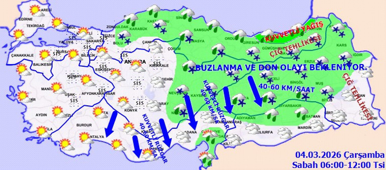 Kar, sağanak ve fırtına geri geliyor Karadeniz üzerinden geliyor, kuvvetli olacak