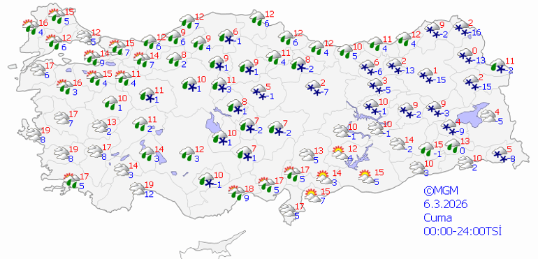 SON DAKİKA GÜNÜN HAVA DURUMU TAHMİNLERİ İL İL | Bugün (6 Mart) hava nasıl olacak İstanbula yağmur yağacak mı Meteorolojiden 3 ile kuvvetli sağanak uyarısı