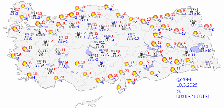 Bugün (10 Mart Salı) hava nasıl olacak, yağmur yağacak mı Meteoroloji duyurdu: Sıcaklıklar 4 derece artacak İşte il il hava durumu tahminleri..