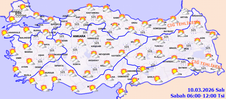 Bugün (10 Mart Salı) hava nasıl olacak, yağmur yağacak mı Meteoroloji duyurdu: Sıcaklıklar 4 derece artacak İşte il il hava durumu tahminleri..