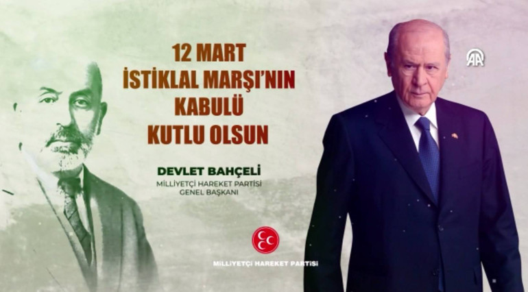 MHP lideri Bahçeliden İstiklal Marşı mesajı