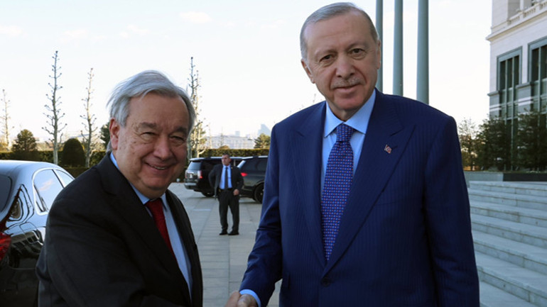 Cumhurbaşkanı Erdoğan, Beştepede Guterres ile görüştü