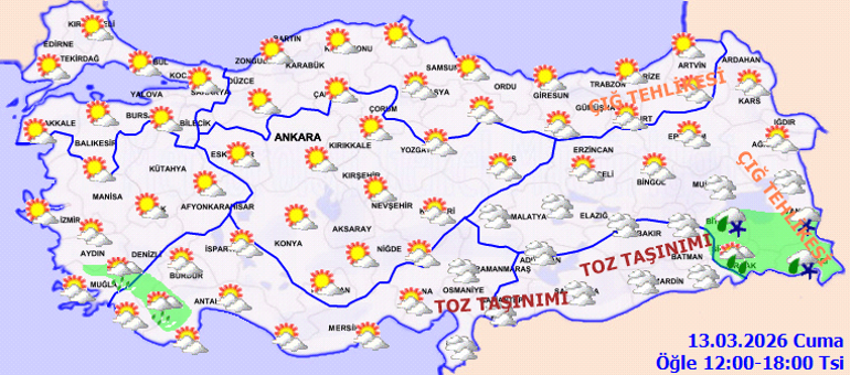 SON DAKİKA YAĞIŞ UYARISI | Hava durumu tahminleri il il yayınlandı Bugün (13 Mart) hava nasıl olacak İstanbulda yağmur yağacak mı Meteoroloji duyurdu: 2 ile kar yağışı geliyor...