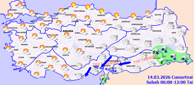 Son dakika hava durumu tahminleri il il | Bugün (14 Mart) hava nasıl olacak Hafta sonu yağmur yağacak mı Meteoroloji uzmanı duyurdu: Sağanak yağış geliyor