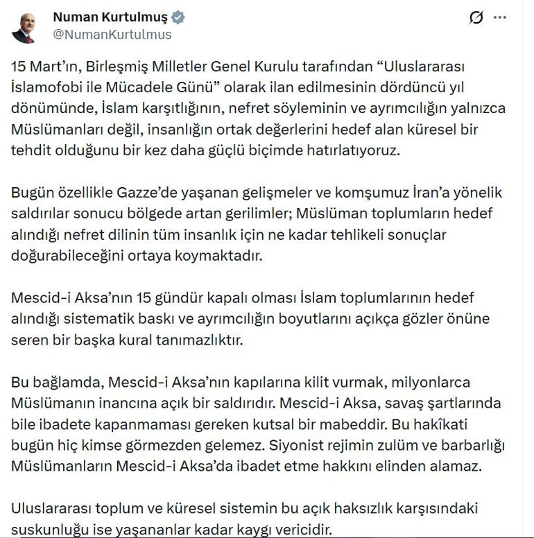  Müslümanların inancına açık bir saldırı