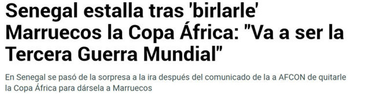 Afrika Uluslar Kupası Senegalden Fasa verildi, tepki çığ gibi büyüyor 3. Dünya savaşı çıkacak
