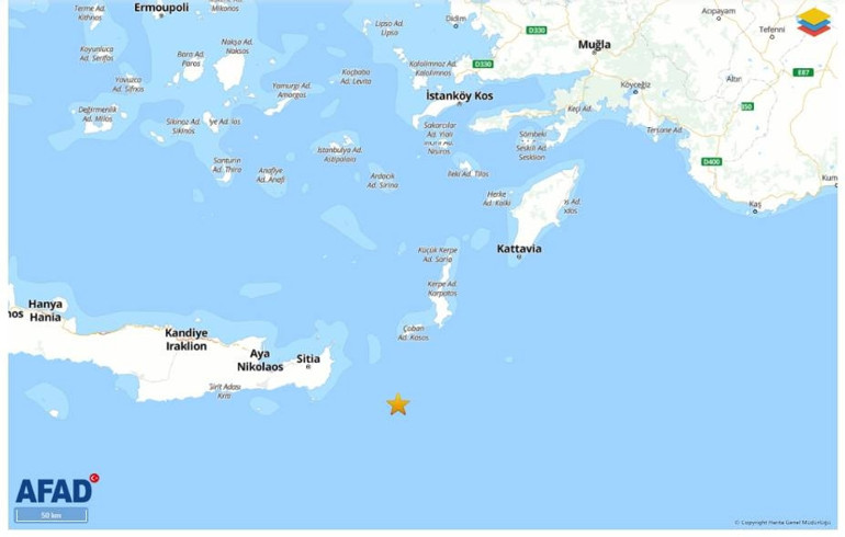 Akdenizde 3.6 büyüklüğünde deprem