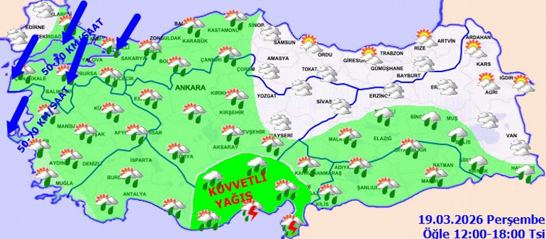 Bu akşamdan itibaren başlıyor: Kuvvetli sağanak geliyor Meteoroloji ve AKOMdan soğuk hava uyarısı