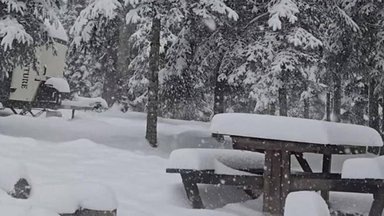 Kar yağışıyla her yer beyaza büründü: Kar kalınlığı 40 santimetreye ulaştı