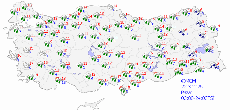 SON DAKİKA GÜNÜN HAVA DURUMU TAHMİNLERİ İL İL | Bugün (22 Mart) hava nasıl olacak İstanbulda yağmur var mı Meteorolojiden 10 ile kar ve kuvvetli yağış uyarısı