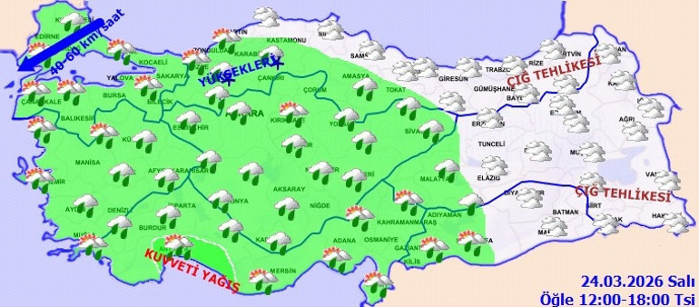  Yağış, fırtına ve kar... Tüm yurtta alarm