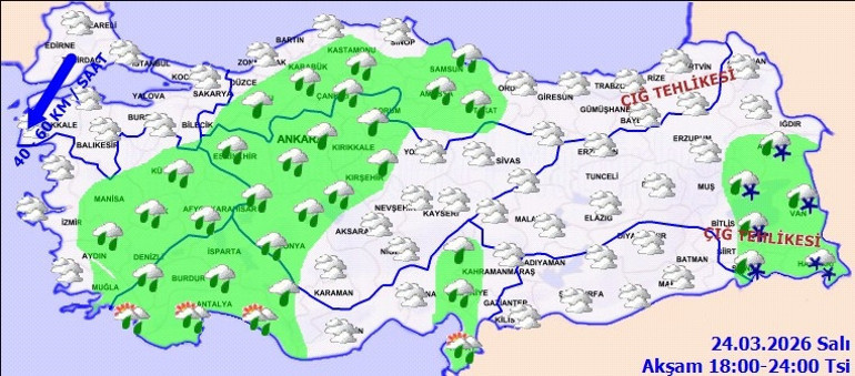  Yağış, fırtına ve kar... Tüm yurtta alarm