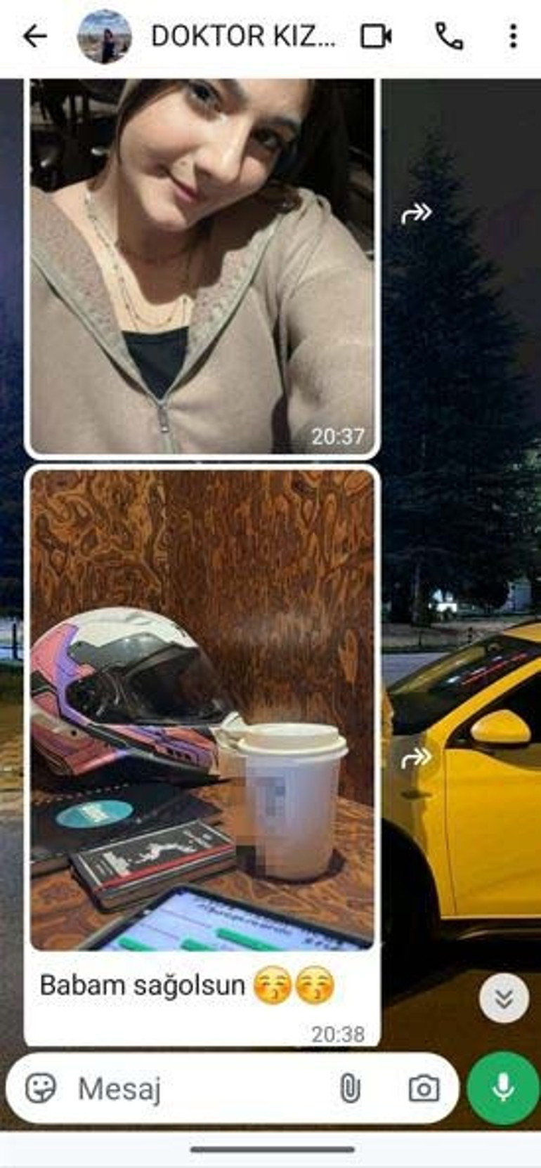 Yaren Mercan, feci kazada hayatını kaybetmişti 4 saat önce babasına gönderdiği mesaj ve fotoğraflar ortaya çıktı