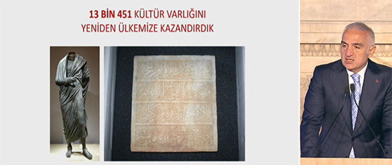 Yurt dışına kaçırılan 13 bin 451 tarihi eserin iadesi gerçekleştirildi