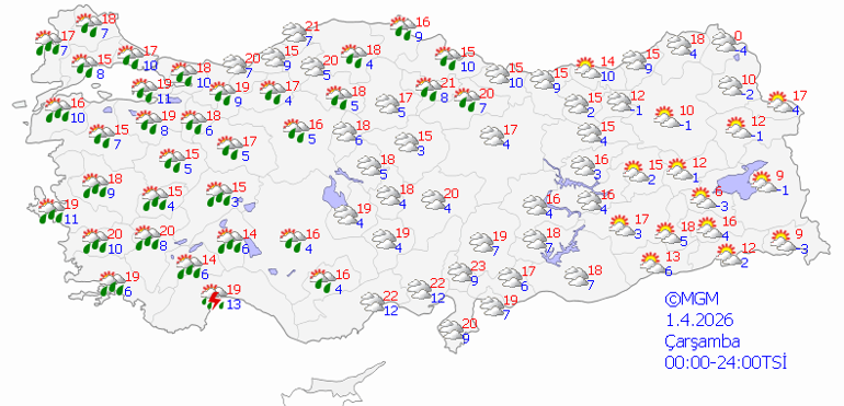SON DAKİKA HAVA DURUMU TAHMİNLERİ İL İL METEOROLOJİ | Bugün (1 Nisan) hava nasıl olacak İstanbulda yağmur yağacak mı Meteorolojiden toz taşınımı ve sağanak uyarısı