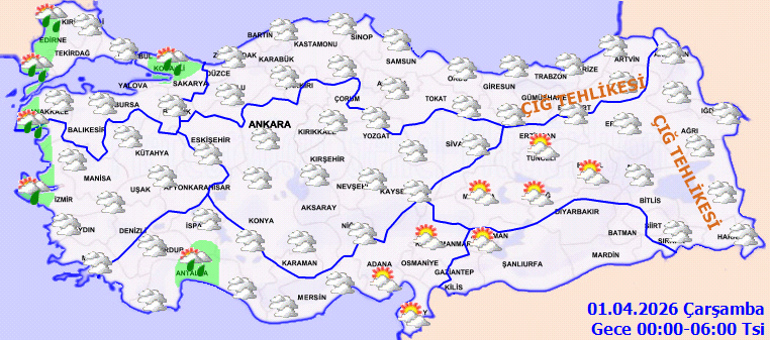 SON DAKİKA HAVA DURUMU TAHMİNLERİ İL İL METEOROLOJİ | Bugün (1 Nisan) hava nasıl olacak İstanbulda yağmur yağacak mı Meteorolojiden toz taşınımı ve sağanak uyarısı